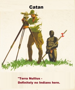 Terra Nullius means "empty land." When colonial agents made their way to the new world, they deemed it Terra Nullius. This self imposed title colonial forces the right to take and use the land for whatever purposes they desired, while simultaneously disregarding the humanity of indigenous peoples. 